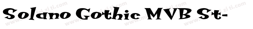 Solano Gothic MVB St字体转换